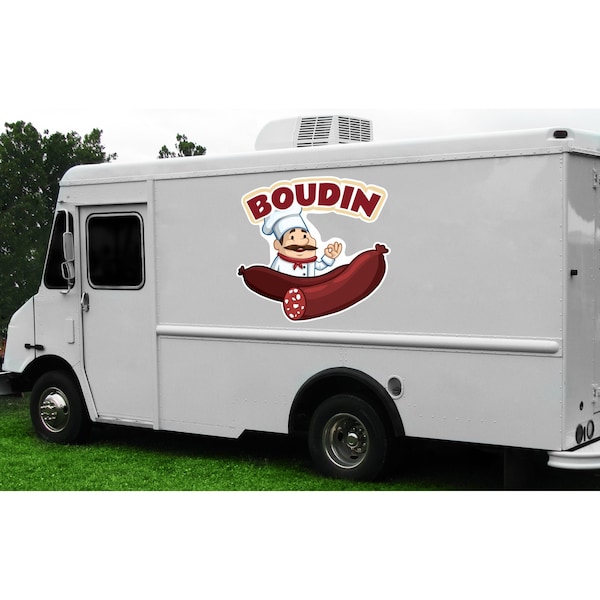 Safety Sign, 9 in Height, Vinyl, 6 in Length, Boudin, D-DC-12-Boudin